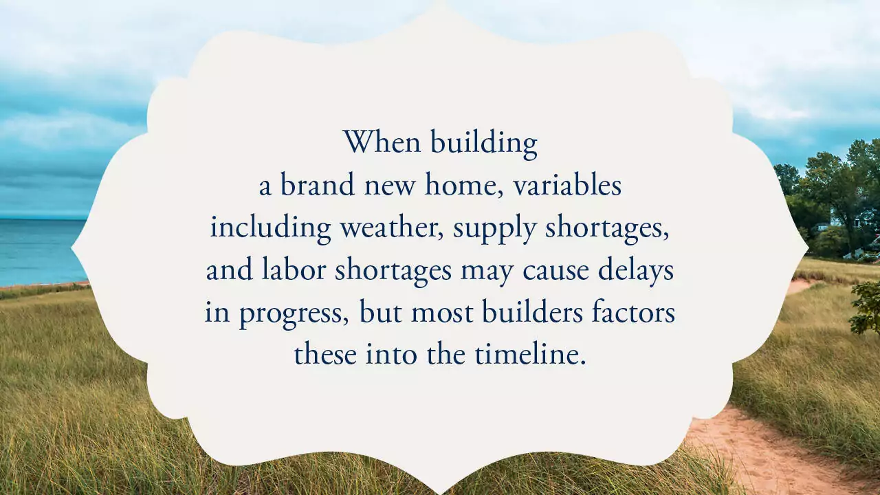 timeline for building a new home