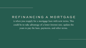 What is refinancing